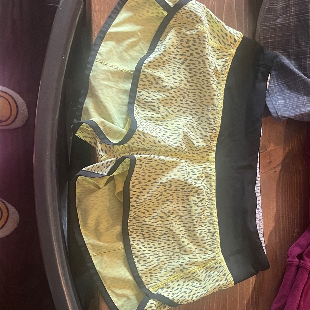 lululemon athletica Yellow and Black Athletic Shorts